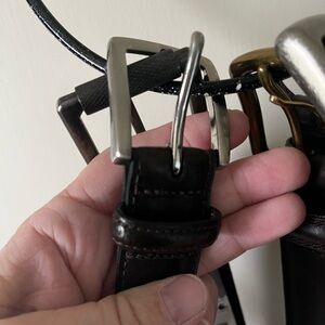 Lot of Men's  Leather Belts including a carhart 38” - docker - docker 36”